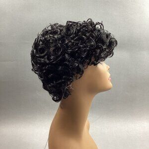 Chance Short Curly #1B Off Black Synthetic Full Wig